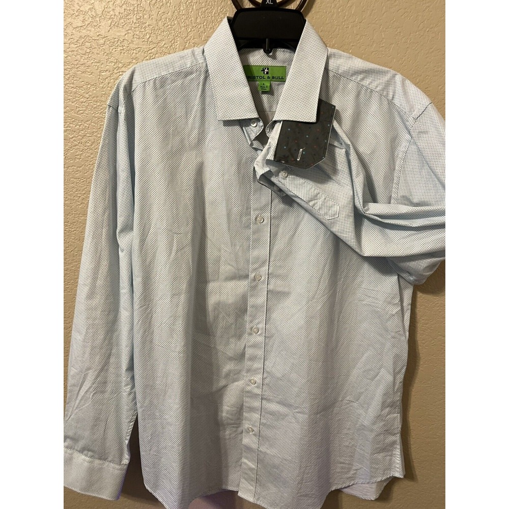 Bristol And Bull Mens Button Down Shirt Size Large Flip Cuff‎ And Collar J18
